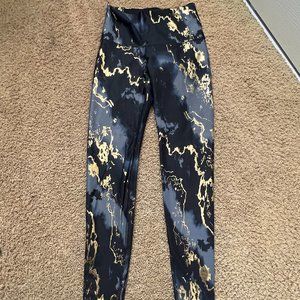 Old Navy Gold and Blue Marble Leggings